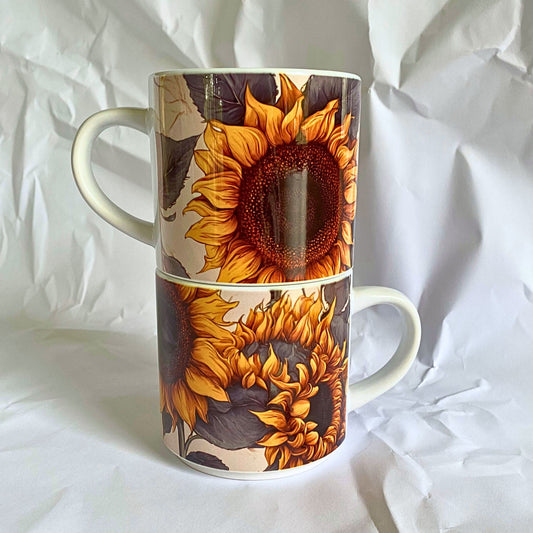 DUO DE MUGS : "Tournesols"