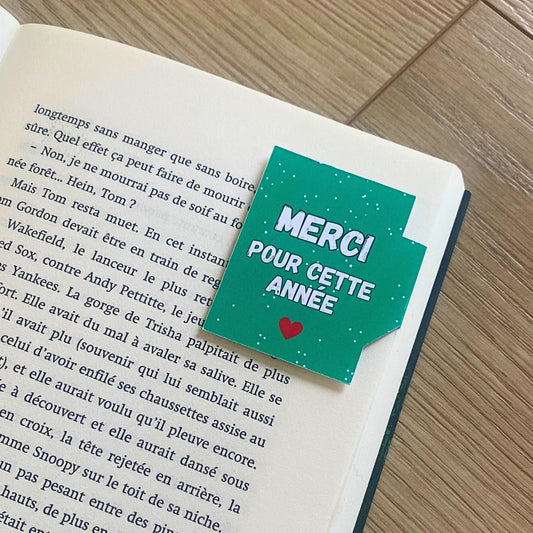 PACK de marque-pages aimantés "Merci pour cette année"