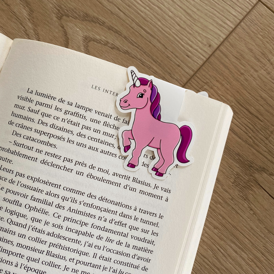 Marque-pages aimanté "Licorne"