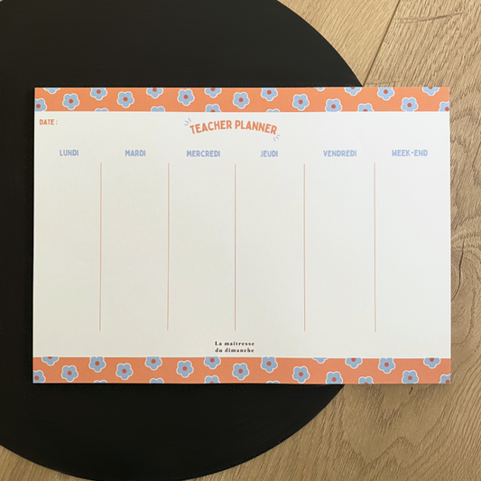 SEMAINIER A4 "TEACHER SUNRISE"
